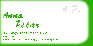anna pilar business card